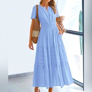 PrettyGarden dress blue with pockets. Size small